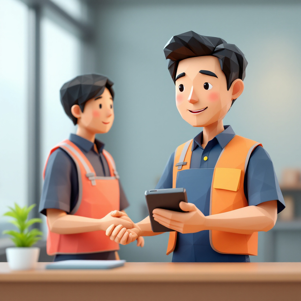 運行管理者のキャラクターイラスト